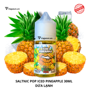 Tinh dầu salt nic SALTNIC POP ICED PINEAPPLE 30ML pod system vũng tàu, vape box vũng tàu, thuốc lá điện tử