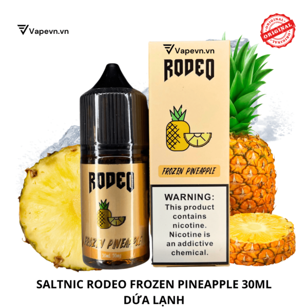 Tinh dầu salt nic SALTNIC RODEO FROZEN PINEAPPLE 30ML pod system vũng tàu, vape box vũng tàu, thuốc lá điện tử