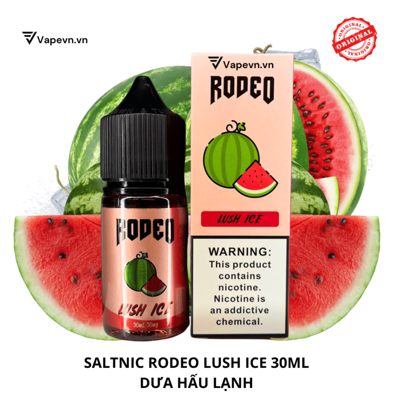 Tinh dầu salt nic SALTNIC RODEO LUSH ICE 30ML pod system vũng tàu, vape box vũng tàu, thuốc lá điện tử