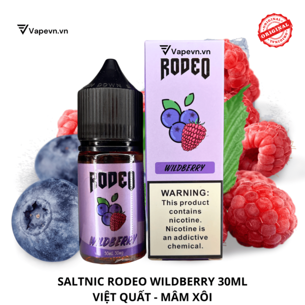 Tinh dầu salt nic SALTNIC RODEO WILDBERRY 30ML pod system vũng tàu, vape box vũng tàu, thuốc lá điện tử