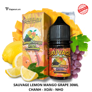 Tinh dầu salt nic SALTNIC SAUVAGE LEMON MANGO GRAPE 30ML pod system vũng tàu, vape box vũng tàu, thuốc lá điện tử