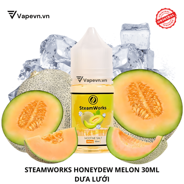 Tinh dầu salt nic SALTNIC STEAMWORKS HONEYDEW MELON 30ML pod system vũng tàu, vape box vũng tàu, thuốc lá điện tử