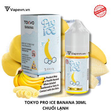 Tinh dầu salt nic SALTNIC TOKYO PRO BANANA 30ML pod system vũng tàu, vape box vũng tàu, thuốc lá điện tử