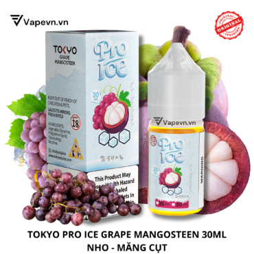 Tinh dầu salt nic SALTNIC TOKYO PRO MANGOSTEEN GRAPE 30ML được phân phối chính hãng tại Vapevn.vn