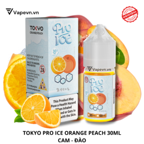 Tinh dầu salt nic SALTNIC TOKYO PRO ORANGE PEACH 30ML pod system vũng tàu, vape box vũng tàu, thuốc lá điện tử