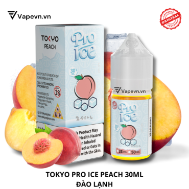 Tinh dầu salt nic SALTNIC TOKYO PRO PEACH ICE 30ML pod system vũng tàu, vape box vũng tàu, thuốc lá điện tử