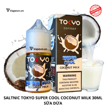 Tinh dầu salt nic SALTNIC TOKYO SUPER COCONUT MILK 30ML pod system vũng tàu, vape box vũng tàu, thuốc lá điện tử