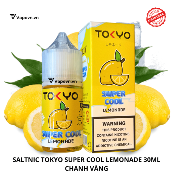 Tinh dầu salt nic SALTNIC TOKYO SUPER COOL LEMONADE 30ML pod system vũng tàu, vape box vũng tàu, thuốc lá điện tử