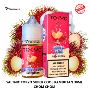 Tinh dầu salt nic SALTNIC TOKYO SUPER COOL RAMBUTAN 30ML pod system vũng tàu, vape box vũng tàu, thuốc lá điện tử