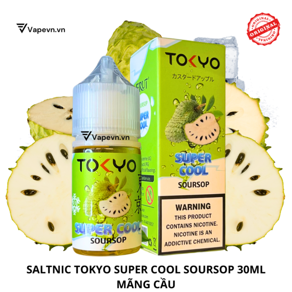 Tinh dầu salt nic SALTNIC TOKYO SUPER COOL SOURSOP 30ML pod system vũng tàu, vape box vũng tàu, thuốc lá điện tử