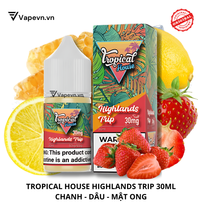 Tinh dầu salt nic SALTNIC TROPICAL HOUSE HIGHLAND TRIP 30ML pod system vũng tàu