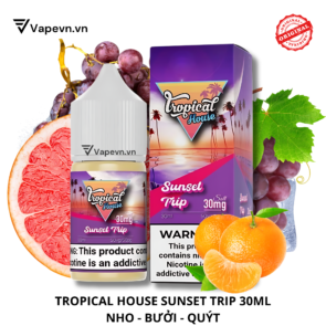 Tinh dầu salt nic SALTNIC TROPICAL HOUSE SUNSET TRIP 30ML pod system vũng tàu, vape box vũng tàu, thuốc lá điện tử