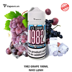 Tinh dầu free base 1982 GRAPE 100ML pod system vũng tàu, vape box vũng tàu, thuốc lá điện tử