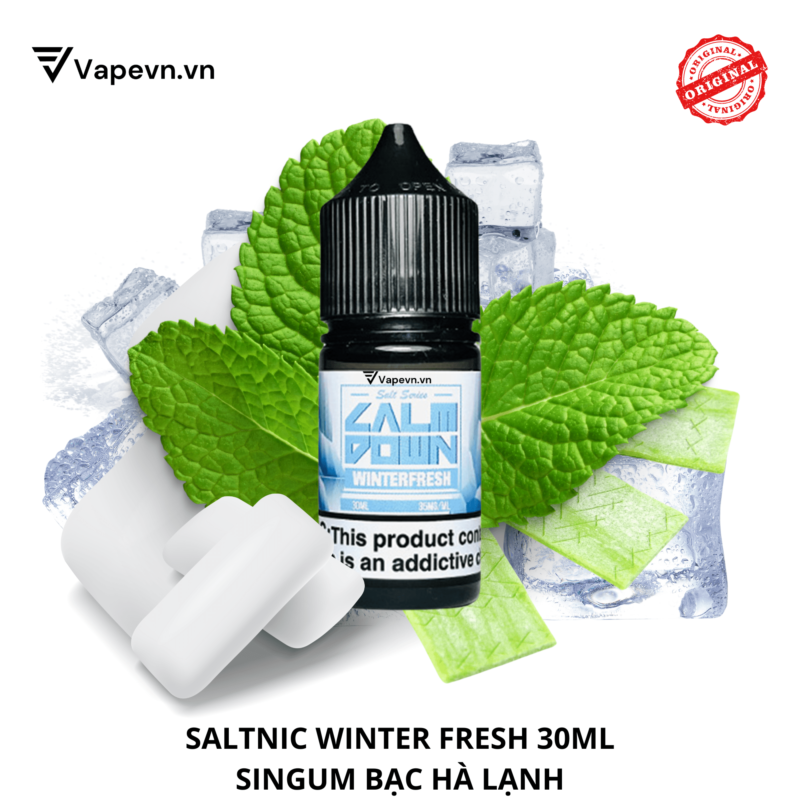 Tinh dầu salt nic SALTNIC CALMDOWN WINTERFRESH 30ML pod system vũng tàu