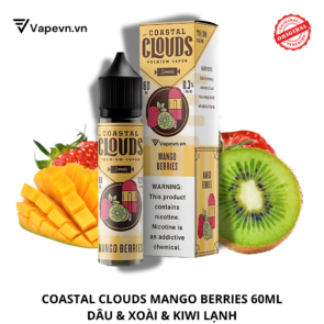 Tinh dầu free base COASTAL CLOUDS MANGO BERRIES 60ML pod system vũng tàu