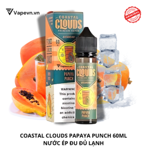 Tinh dầu free base COASTAL CLOUDS PAPAYA PUNCH 60ML pod system vũng tàu