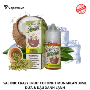 Tinh dầu salt nic SALTNIC CRAZY FRUITS COCONUT MUNGBEAN 30ML pod system vũng tàu, vape box vũng tàu, thuốc lá điện tử