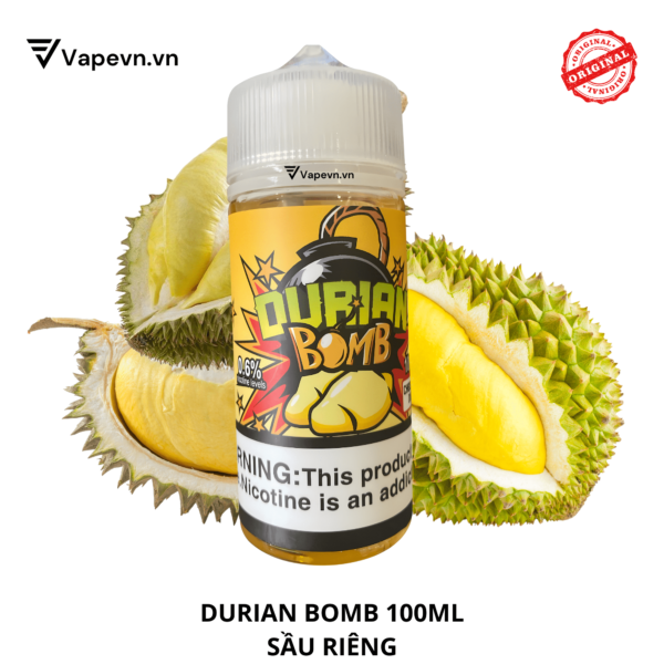 tinh dầu free base DURIAN BOMB 100ML pod system vũng tàu, vape box vũng tàu, thuốc lá điện tử