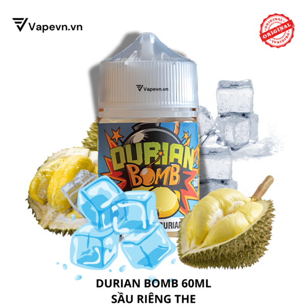 Tinh dầu free base DURIAN BOMB FROZEN 60ML pod system vũng tàu vape box vũng tàu thuốc lá điện tử