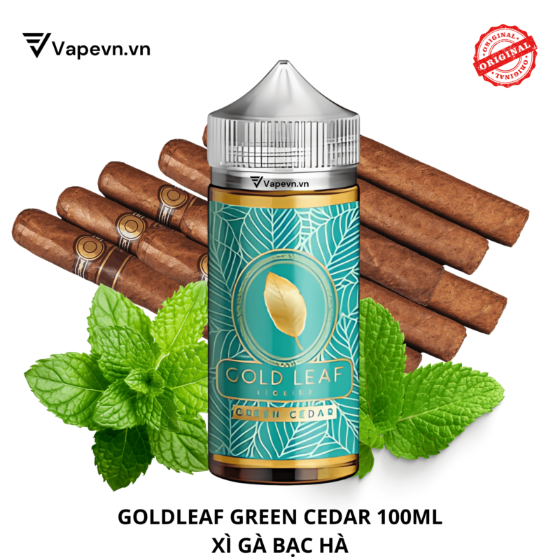 tinh dầu free base GOLDLEAF GREEN CEDAR 100ML pod system vũng tàu vape box vũng tàu thuốc lá điện tử 