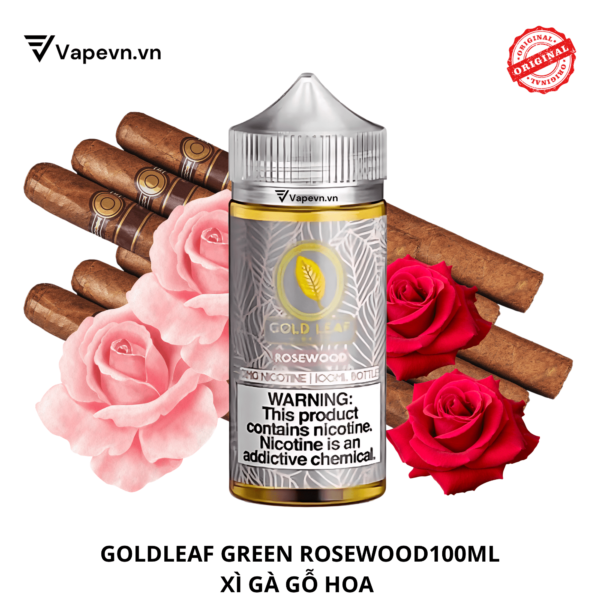 Tinh dầu free base GOLDLEAF ROSEWOOD 100ML pod system vũng tàu, vape box vũng tàu, thuốc lá điện tử