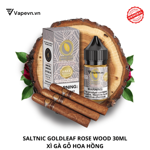 Tinh dầu salt nic GOLDLEAF ROSE WOOD 30ML pod system vũng tàu vape box vũng tàu thuốc lá điện tử