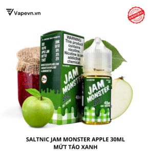 Tinh dầu salt nic SALTNIC JAMMONSTER APPLE 30ML pod system vũng tàu, vape box vũng tàu, thuốc lá điện tử