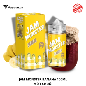 Tinh dầu free base JAM MONSTER BANANA 100ML pod system vũng tàu