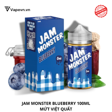 tinh dầu free base Jam Monster Blueberry 100ML pod system vũng tàu vape box vũng tàu thuốc lá điện tử