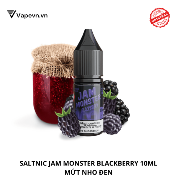 Tinh dầu salt nic SALTNIC JAM MONSTER BLACKBERRY 10ML pod system vũng tàu, vape box vũng tàu, thuốc lá điện tử