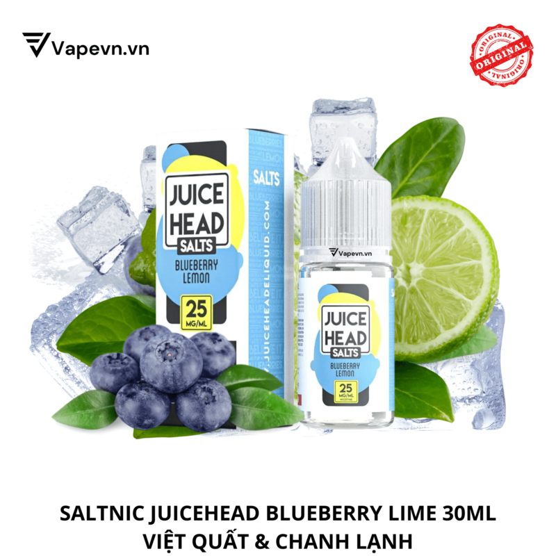 Tinh dầu salt nic SALTNIC JUICEHEAD BLUEBERRY LIME 30ML pod system vũng tàu, vape box vũng tàu, thuốc lá điện tử