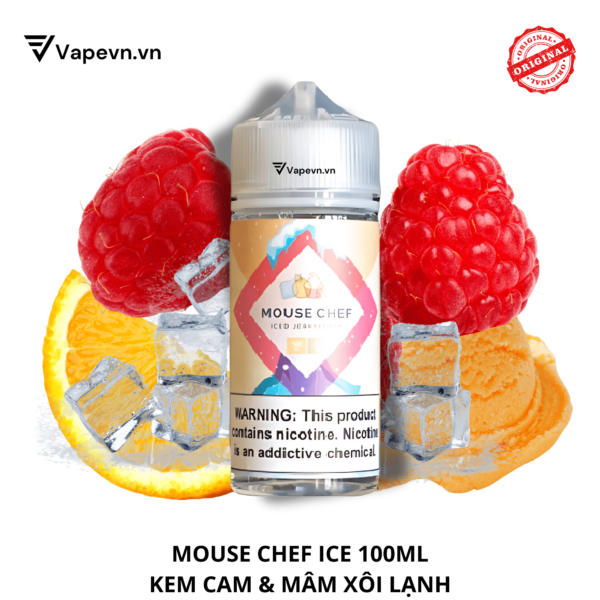 Tinh dầu free base MOUSE CHEF ICE 100ML pod system vũng tàu vape box vũng tàu thuốc lá điện tử