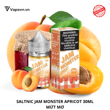 Tinh dầu salt nic SALTNIC JAM MONSTER APRICOT 30ML pod system vũng tàu