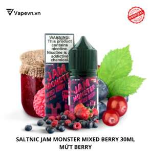 Tinh dầu salt nic SALTNIC JAM MONSTER MIXED BERRY 30ML pod system vũng tàu, vape box vũng tàu, thuốc lá điện tử