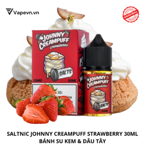 Tinh dầu salt nic SALTNIC JOHNNY CREAMPUFF STRAWBERRY 30ML pod system vũng tàu