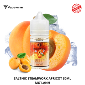 Tinh dầu salt nic SALTNIC STEAMWORKS APRICOT ICE 30ML pod system vũng tàu, vape box vũng tàu, thuốc lá điện tử