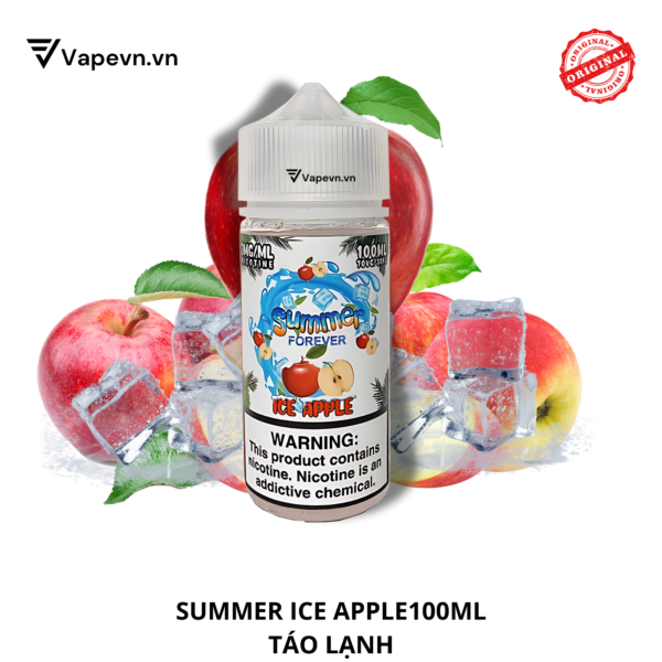 Tinh dầu free base SUMMER APPLE 100ML pod system vũng tàu vape box vũng tàu thuốc lá điện tử