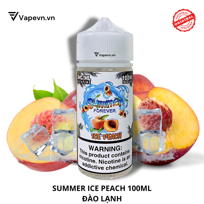 Tinh dầu free base SUMMER PEACH 100ML pod system vũng tàu vape box vũng tàu thuốc lá điện tử 