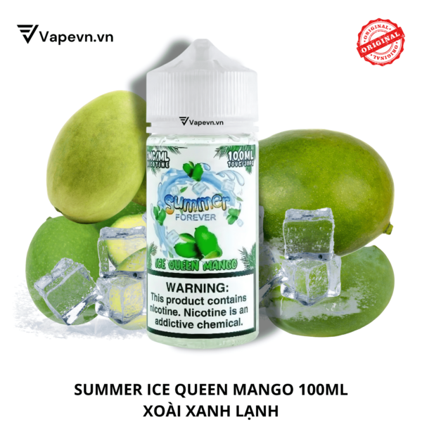 Tinh dầu free base SUMMER QUEEN MANGO 100ML pod system vũng tàu vape box vũng tàu thuốc lá điện tử