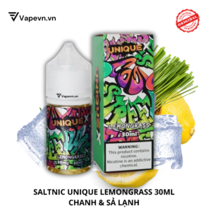 Tinh dầu salt nic SALTNIC UNIQUE LEMONGRASS 30ML pod system vũng tàu, vape box vũng tàu, thuốc lá điện tử