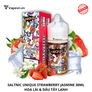 Tinh dầu salt nic SALTNIC UNIQUE STRAWBERRY JASMINE 30ML pod system vũng tàu, vape box vũng tàu, thuốc lá điện tử