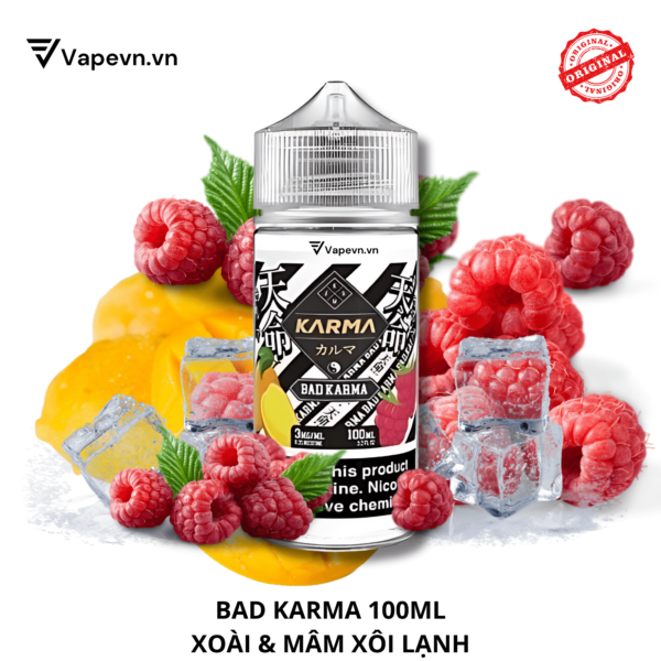 Tinh dầu free base BAD KARMA ICE 100ML pod system vũng tàu