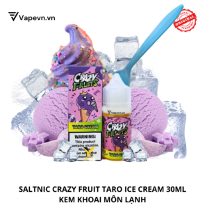 Tinh dầu salt nic SALTNIC CRAZY FRUITS TARO CREAM 30ML pod system vũng tàu, vape box vũng tàu, thuốc lá điện tử