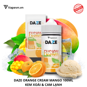 Tinh dầu free base DAZE FUSION ORANGE CREAM MANGO 100ML pod system vũng tàu, vape box vũng tàu, thuốc lá điện tử