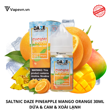 Tinh dầu salt nic SALTNIC DAZE FUSION PINEAPPLE MANGO ORANGE 30ML pod system vũng tàu