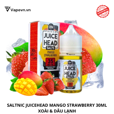 Tinh dầu salt nic SALTNIC JUICEHEAD MANGO STRAWBERRY 30ML pod system vũng tàu, vape box vũng tàu, thuốc lá điện tử