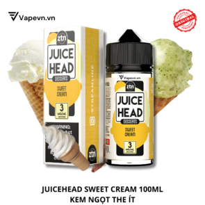 Tinh dầu free base JUICE HEAD SWEET CREAM 100ML pod system vũng tàu, vape box vũng tàu, thuốc lá điện tử