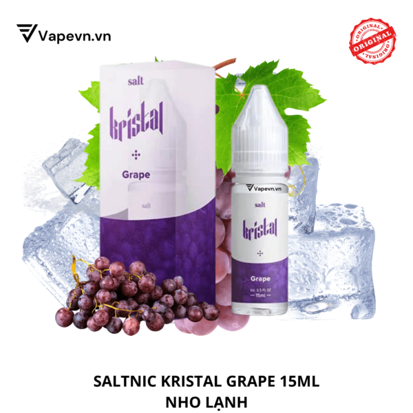 Tinh dầu salt nic SALTNIC KRISTAL GRAPE 15ML 30MG pod system vũng tàu