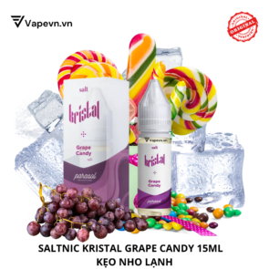 Tinh dầu salt nic SALTNIC KRISTAL GRAPE CANDY 15ML pod system vũng tàu