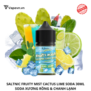 Tinh dầu salt nic SALTNIC FRUITY MIST CACTUS LIME SODA 30ML pod system vũng tàu, vape box vũng tàu, thuốc lá điện tử